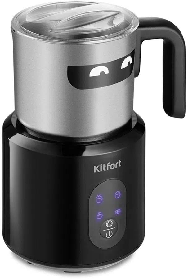 Капучинатор Kitfort КТ-793 стационар. 700мл черный/серебристый