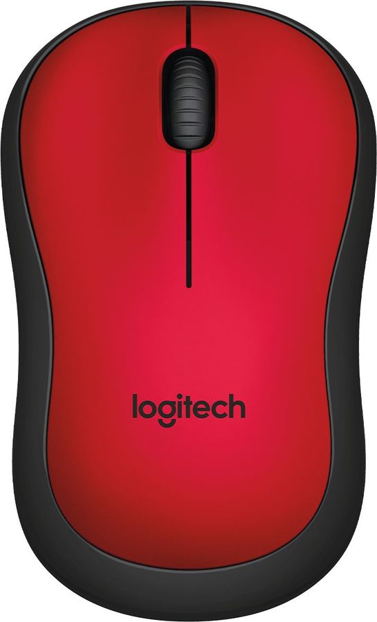 Мышь Logitech Silent M220 красный/черный оптическая (1000dpi) silent беспроводная USB (2but)