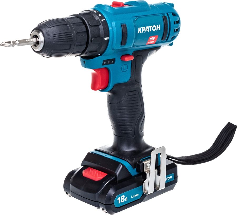 Дрель-шуруповерт Кратон CDB-18-Li-1,5 аккум. патрон:быстрозажимной (3 11 01 060)