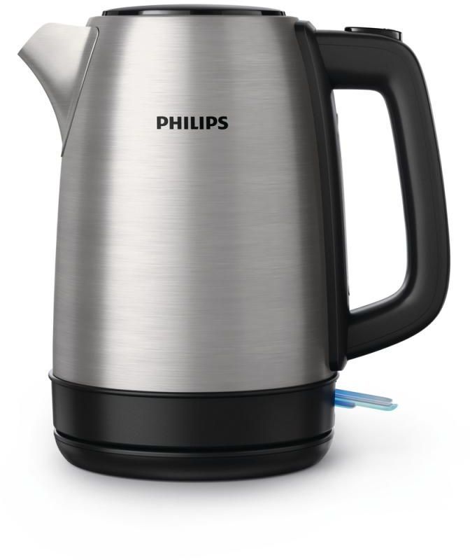 Чайник электрический Philips HD9350/90 1.7л. 1850Вт серебристый/черный корпус: металл/пластик