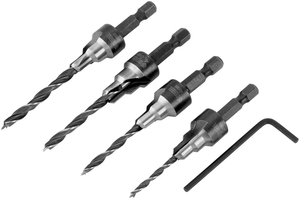 Набор сверл Denzel 704240 по дереву (4пред.) для дрелей