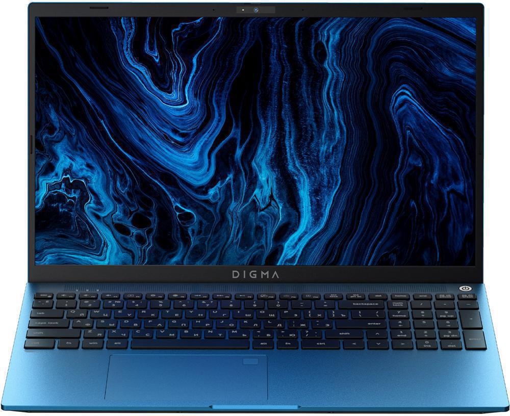 Ноутбук Digma Pro Sprint M Core i7 1165G7 16Gb SSD512Gb Intel Iris Xe graphics 15.6" IPS FHD (1920x1080) Windows 11 Professional blue WiFi BT Cam 4500mAh (DN15P7-ADXW03)