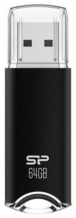 Флеш Диск Silicon Power 64Gb Helios H02 SP064GBUF2H02V1K USB2.0 черный