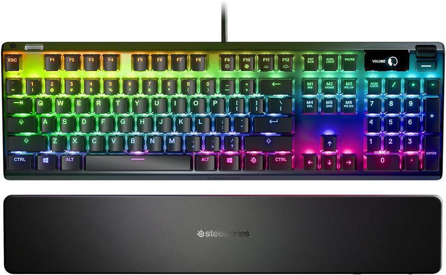 Клавиатура Steelseries Apex Pro механическая черный USB for gamer LED (подставка для запястий) (64626) кабель 1.8м