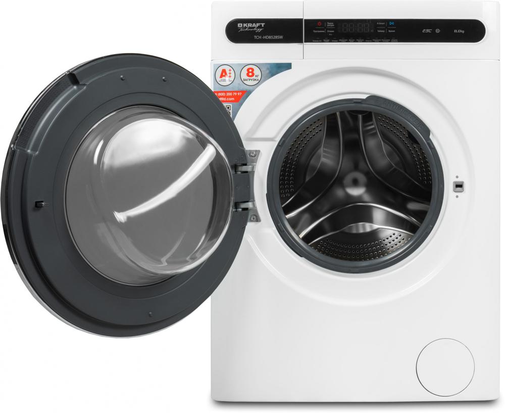 Стиральная машина Kraft TCH-HD8528SW класс: A+++ загр.фронтальная макс.:8кг белый инвертор