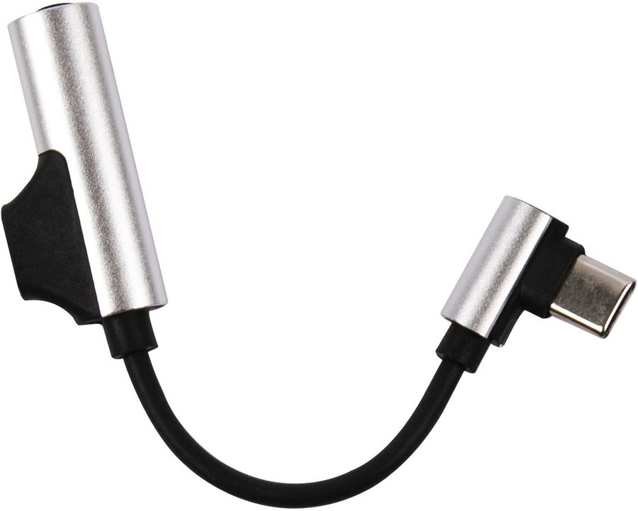 Переходник аудио Barn&Hollis USB Type-C (m)/Jack 3.5 (m) 0.1м. серый (УТ000024935)