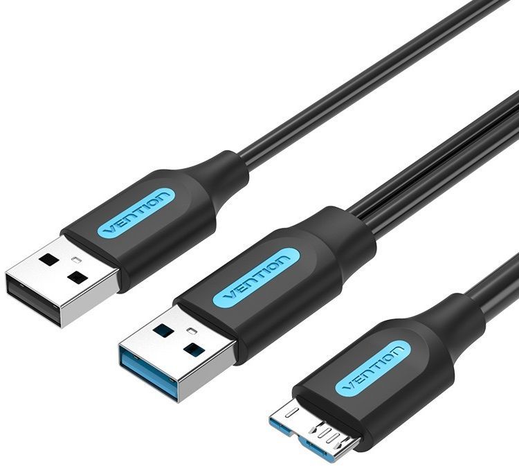 Кабель Vention CQPBD USB 3.0 A(m) USB 2.0 A (m) micro USB 3.0 B (m) 0.5м черный