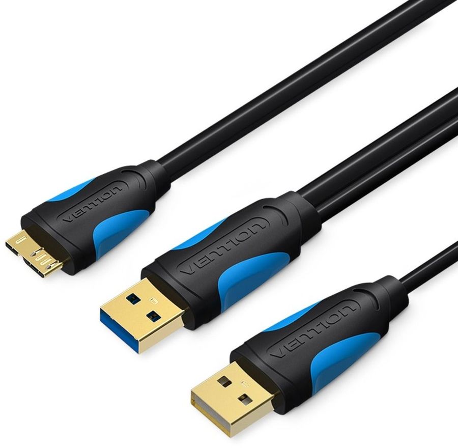 Кабель Vention VAS-A62-B100 USB 3.0 A(m) USB 2.0 A (m) micro USB 3.0 B (m) 1м черный