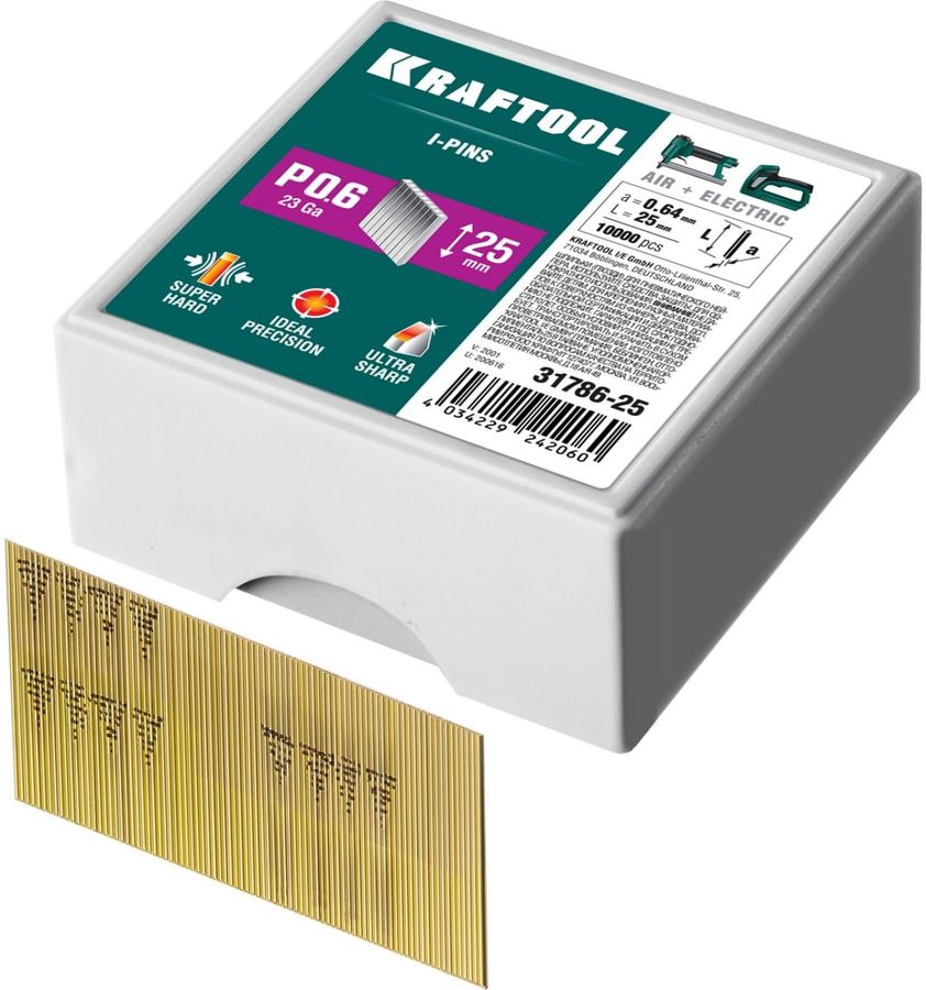 Гвозди для нейлера Kraftool 31786-25