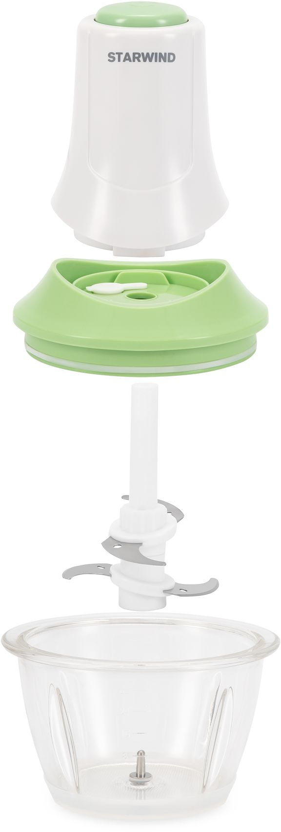 Измельчитель электрический Starwind SCG2011 1л. 300Вт белый/бирюзовый