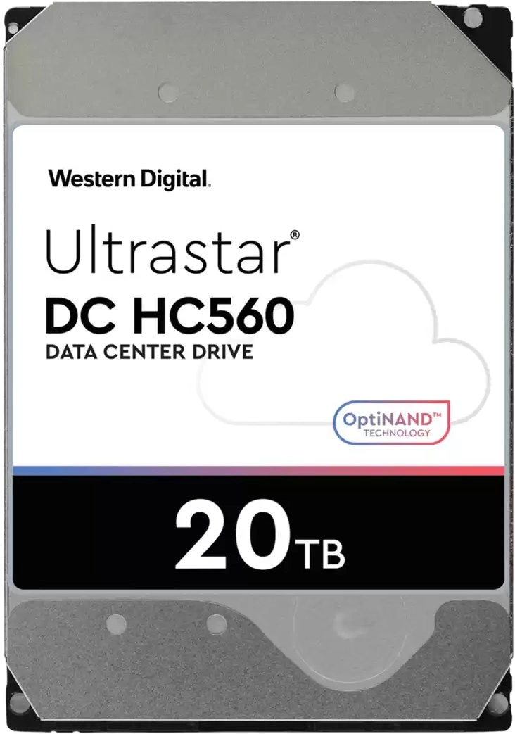 Жесткий диск WD SATA-III 20TB 0F38785 WUH722020BLE6L4 Server Ultrastar DC HC560 512E (7200rpm) 512Mb 3.5"