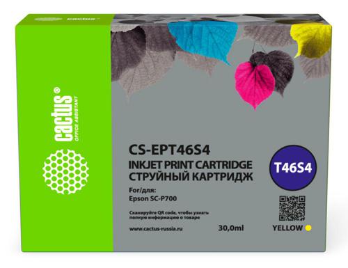 Картридж струйный Cactus CS-EPT46S4 T46S4 желт.пигм. (30мл) для Epson SureColor SC-P700