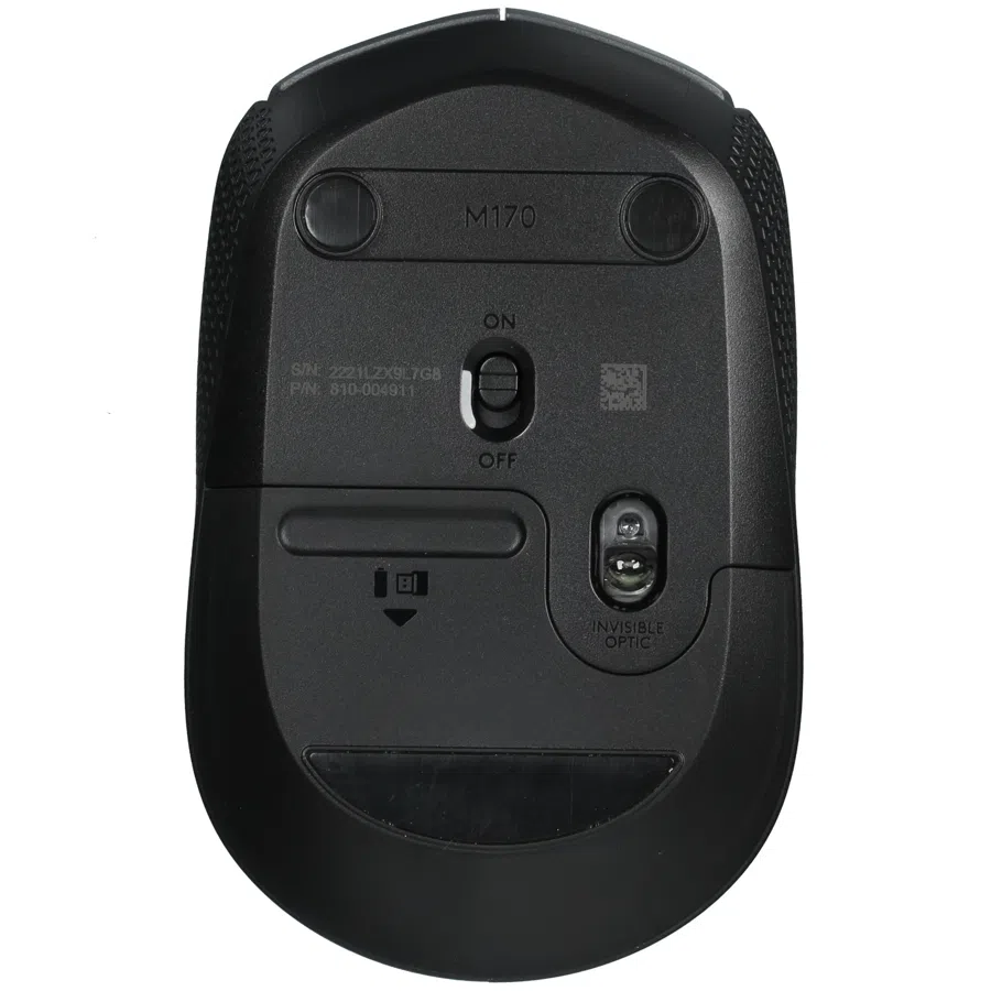 Мышь Logitech M170 серый/черный оптическая 1000dpi беспров. USB 2but (910-004646)