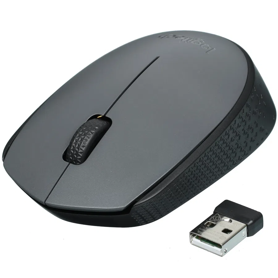 Мышь Logitech M170 серый/черный оптическая 1000dpi беспров. USB 2but (910-004646)