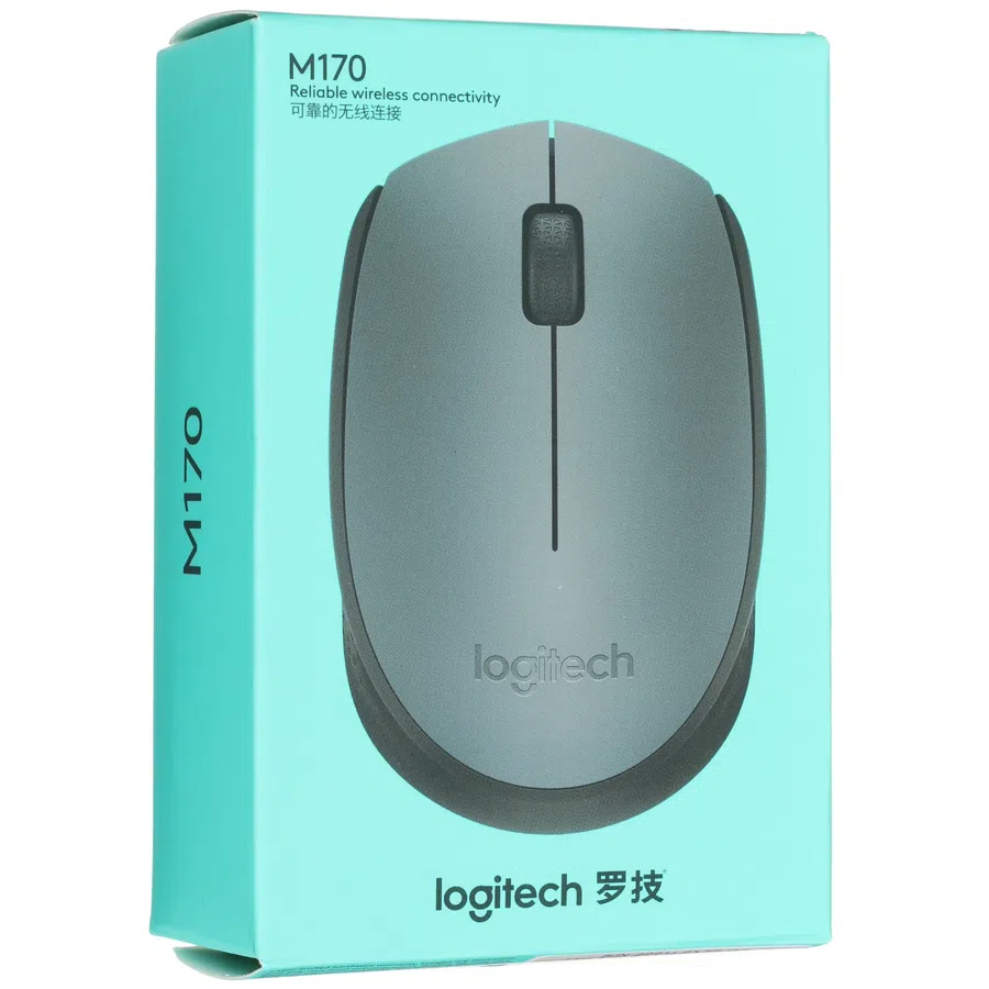 Мышь Logitech M170 серый/черный оптическая 1000dpi беспров. USB 2but (910-004646)
