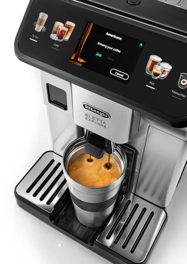 Кофемашина Delonghi Eletta Explore ECAM450.55.S 1450Вт серебристый/черный