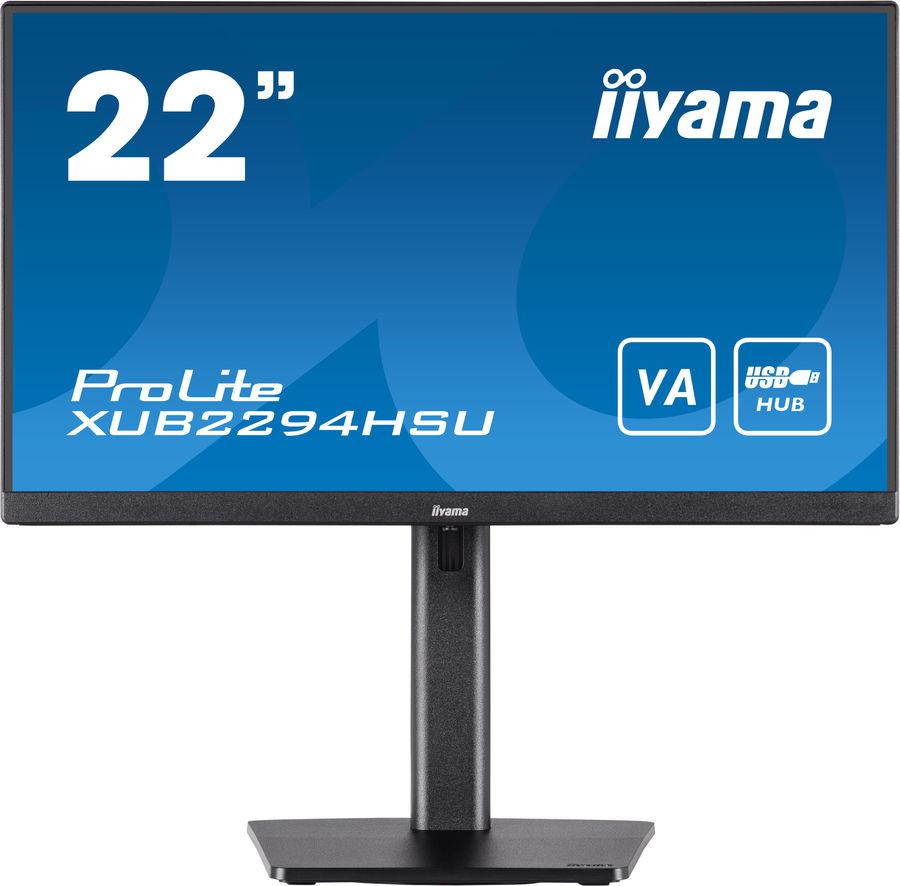 Монитор Iiyama 21.5" ProLite XUB2294HSU-B2 черный VA LED 1ms 16:9 HDMI M/M матовая HAS Piv 250cd 178гр/178гр 1920x1080 DP FHD USB 4.7кг