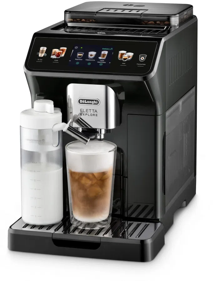 Кофемашина Delonghi Eletta Explore ECAM450.55.G 1450Вт серебристый/черный