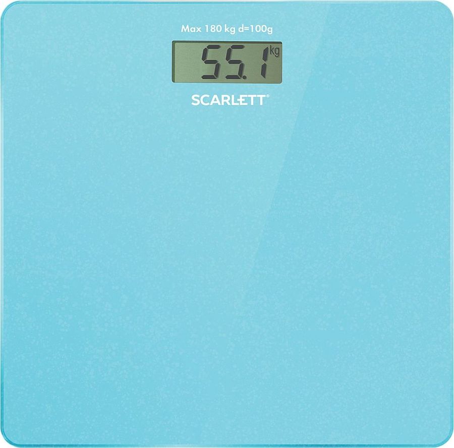 Весы напольные электронные Scarlett SC-BS33E109 макс.180кг голубой