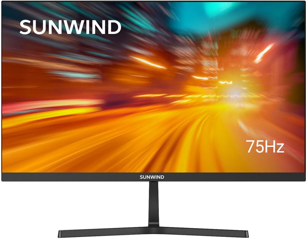 Монитор SunWind 27" SM-27QI201 черный IPS LED 16:9 HDMI M/M матовая 300cd 178гр/178гр 2560x1440 75Hz G-Sync DP 2K 4.3кг