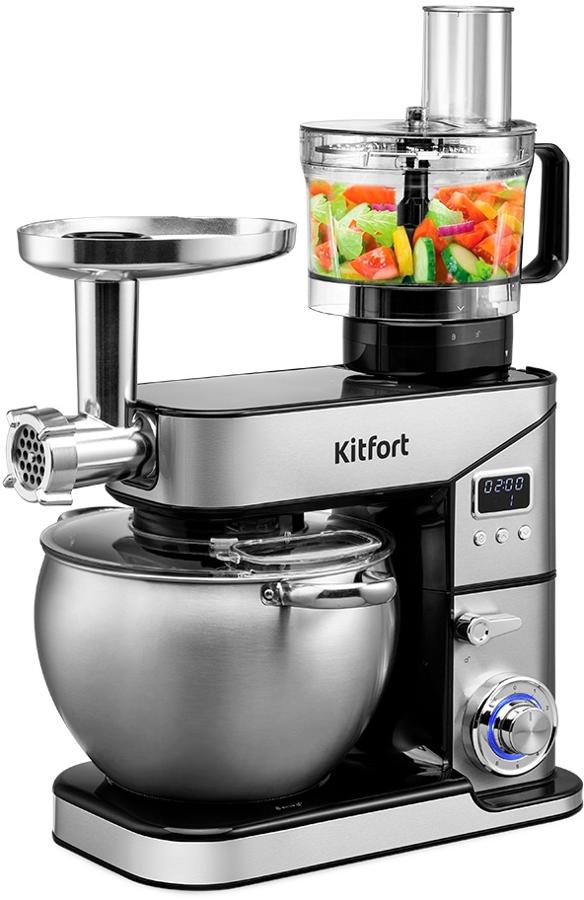 Миксер планетарный Kitfort КТ-3413 2000Вт серебристый/черный