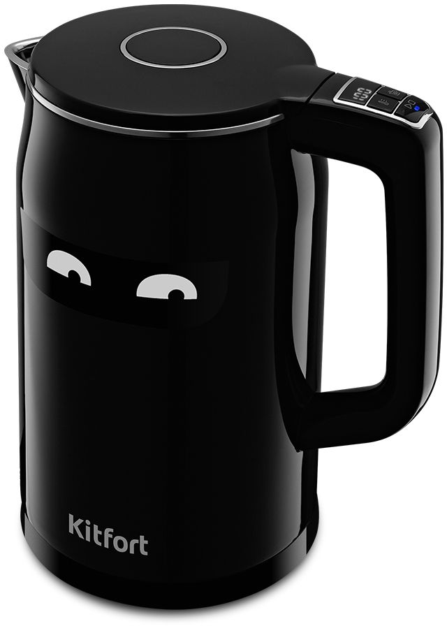 Чайник электрический Kitfort КТ-6154 1.7л. 2200Вт черный корпус: металл/пластик