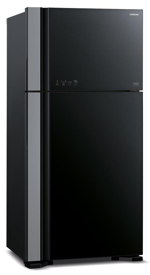 Холодильник Hitachi R-VG660PUC7-1 GBK 2-хкамерн. черный стекло