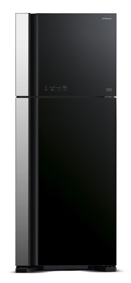 Холодильник Hitachi R-VG540PUC7 GBK 2-хкамерн. черный стекло инвертер
