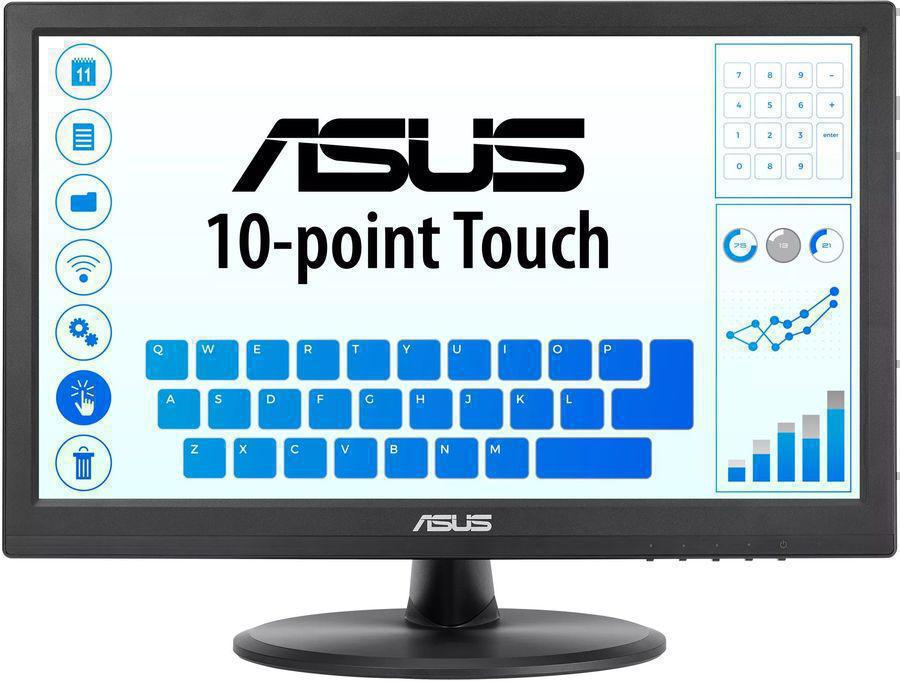 Монитор Asus 15.6" Touch VT168HR черный TN LED 16:9 HDMI глянцевая 220cd 1366x768 60Hz VGA HD USB Touch 1.51кг