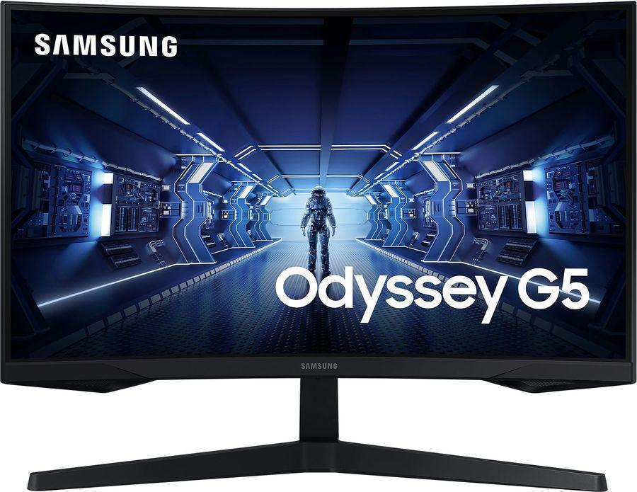 Монитор Samsung 27" Odyssey G5 C27G55TQBI черный VA LED 1ms 16:9 HDMI матовая 250cd 178гр/178гр 2560x1440 144Hz FreeSync Premium DP WQ 4.5кг