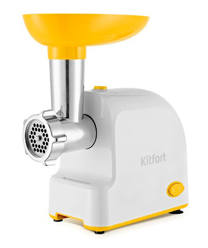 Мясорубка Kitfort КТ-2113-2 1000Вт белый/желтый