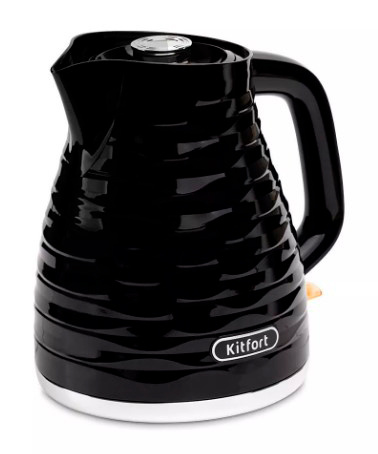 Чайник электрический Kitfort КТ-6152 1.7л. 2200Вт черный/нержавеющая сталь (корпус: пластик)