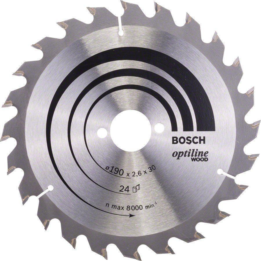 Диск пильный по дер. Bosch Standard (2608640615) d=190мм d(посад.)=30мм (циркулярные пилы) (упак.:1шт)