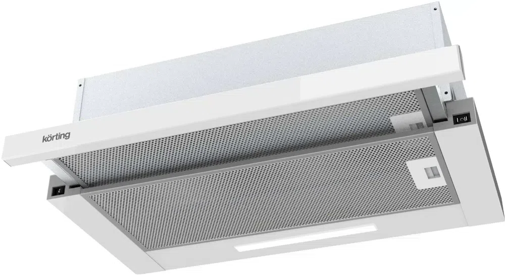 Вытяжка встраиваемая Korting KHP 5512 GW белый/стекло белое управление: кулисные переключатели (1 мотор)