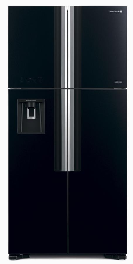 Холодильник Hitachi R-W660PUC7 GBK 2-хкамерн. черный стекло инвертер