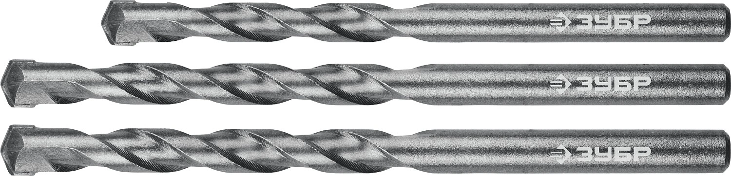 Набор сверл Зубр 2922-H3_z01 по бет/кирп (3пред.) для дрелей/перфораторов