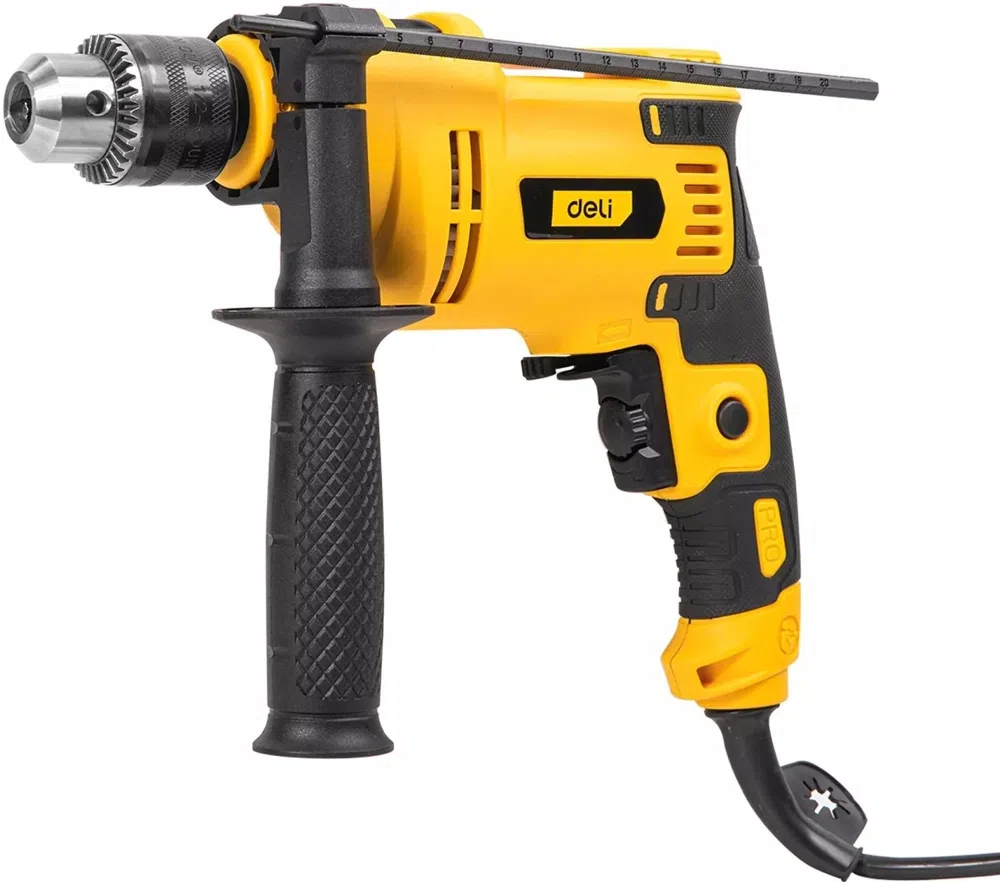 Дрель ударная Deli DL-CZ13-E1 650Вт ключевой реверс (кейс в комплекте)