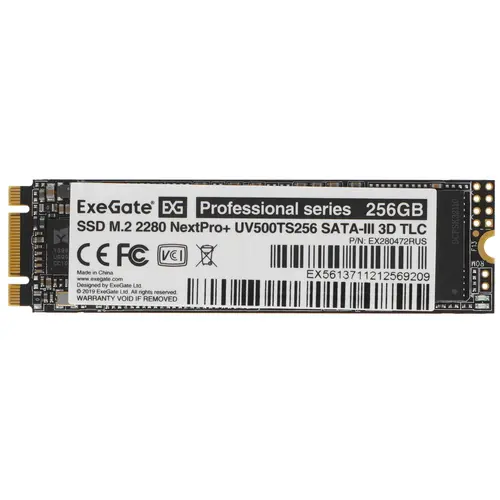 Накопитель SSD Exegate SATA III 256Gb EX280472RUS UV500TS256 Professional M.2 2280