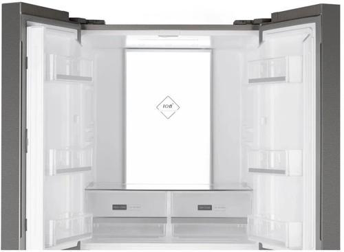 Холодильник Weissgauff WCD 450 X NoFrost Inverter 2-хкамерн. нержавеющая сталь инвертер