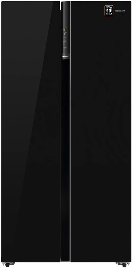 Холодильник Weissgauff WSBS 600 XB NoFrost Inverter 2-хкамерн. черная сталь инвертер