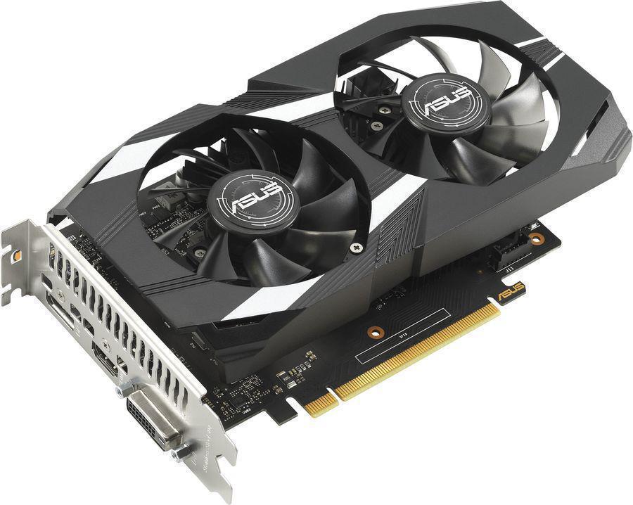 Видеокарта Asus PCI-E DUAL-GTX1650-O4GD6-P-V2 NVIDIA GeForce GTX 1650 4Gb 128bit GDDR6 1620/12000 DVIx1 HDMIx1 DPx1 HDCP Ret