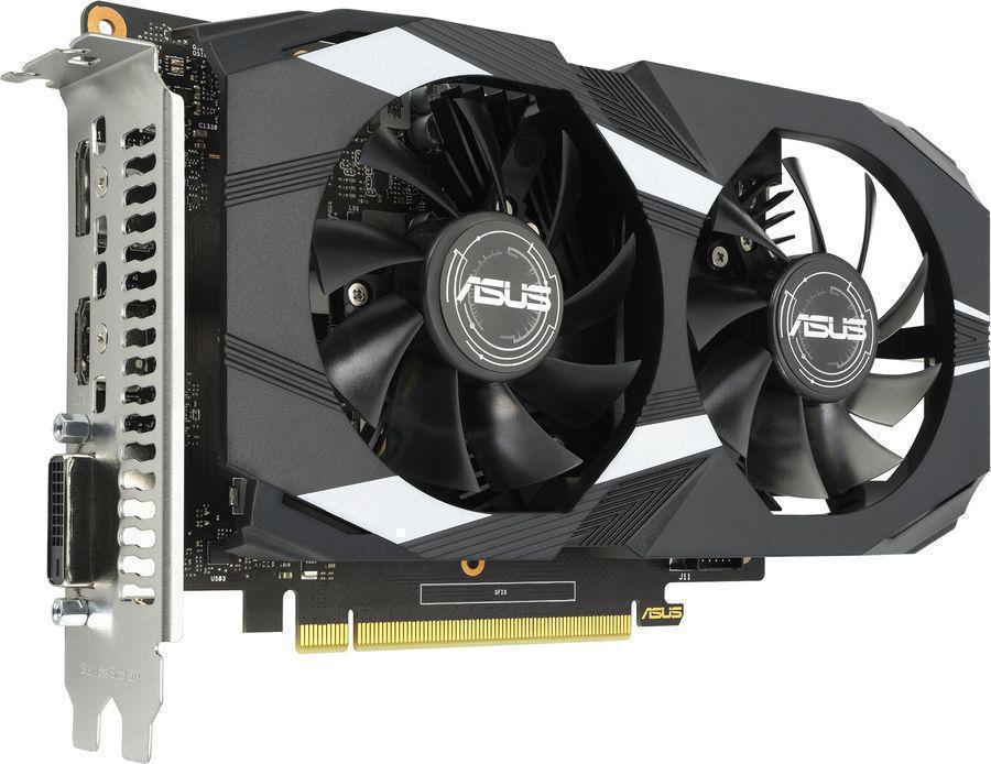 Видеокарта Asus PCI-E DUAL-GTX1650-O4GD6-P-V2 NVIDIA GeForce GTX 1650 4Gb 128bit GDDR6 1620/12000 DVIx1 HDMIx1 DPx1 HDCP Ret