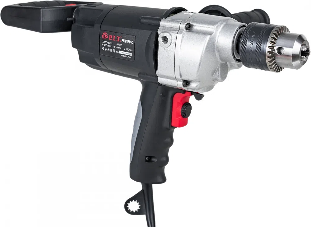 Дрель-миксер P.I.T. PHM120-C 1050Вт ключевой реверс