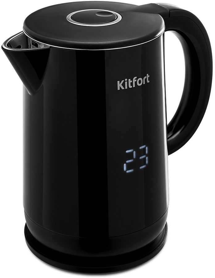Чайник электрический Kitfort КТ-6173 1.5л. 2200Вт черный корпус: металл/пластик