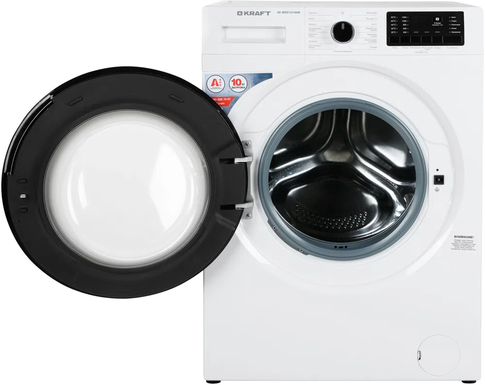 Стиральная машина Kraft KF-MDS10146W класс: A+++ загр.фронтальная макс.:10кг белый инвертор