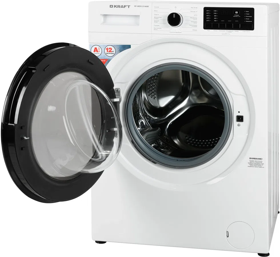 Стиральная машина Kraft KF-MDS12146W класс: A+++ загр.фронтальная макс.:12кг белый инвертор