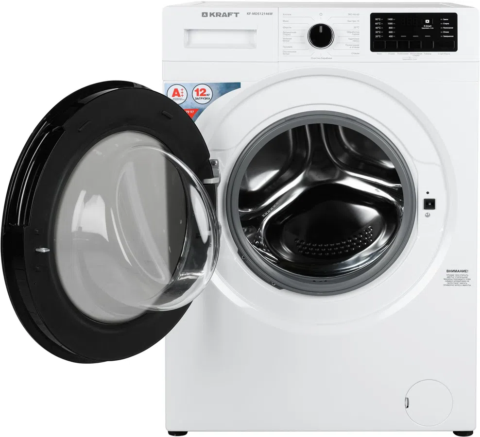 Стиральная машина Kraft KF-MDS12146W класс: A+++ загр.фронтальная макс.:12кг белый инвертор