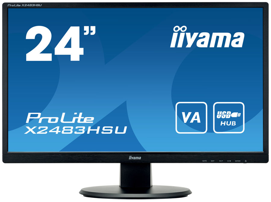 Монитор Iiyama 23.8" ProLite X2483HSU-B5 черный VA LED 16:9 HDMI M/M матовая 250cd 178гр/178гр 1920x1080 75Hz DP FHD USB 3.9кг