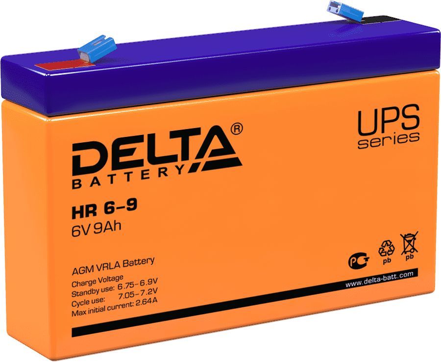 Батарея для ИБП Delta HR 6-9 6В 9Ач