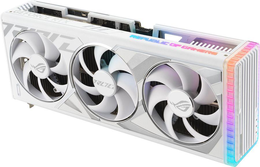 Видеокарта Asus PCI-E 4.0 ROG-STRIX-RTX4090-O24G-WHITE NVIDIA GeForce RTX 4090 24576Mb 384 GDDR6X 2610/21000 HDMIx2 DPx3 HDCP Ret
